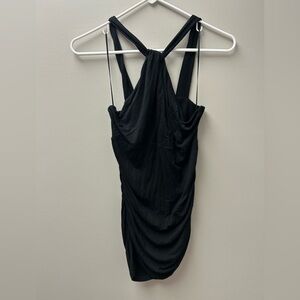 Guess Women’s Black Side Rouched Black Mini Dress